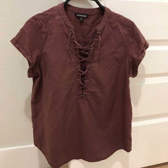 Express Lace Up Blouse - Picture 1 of 3